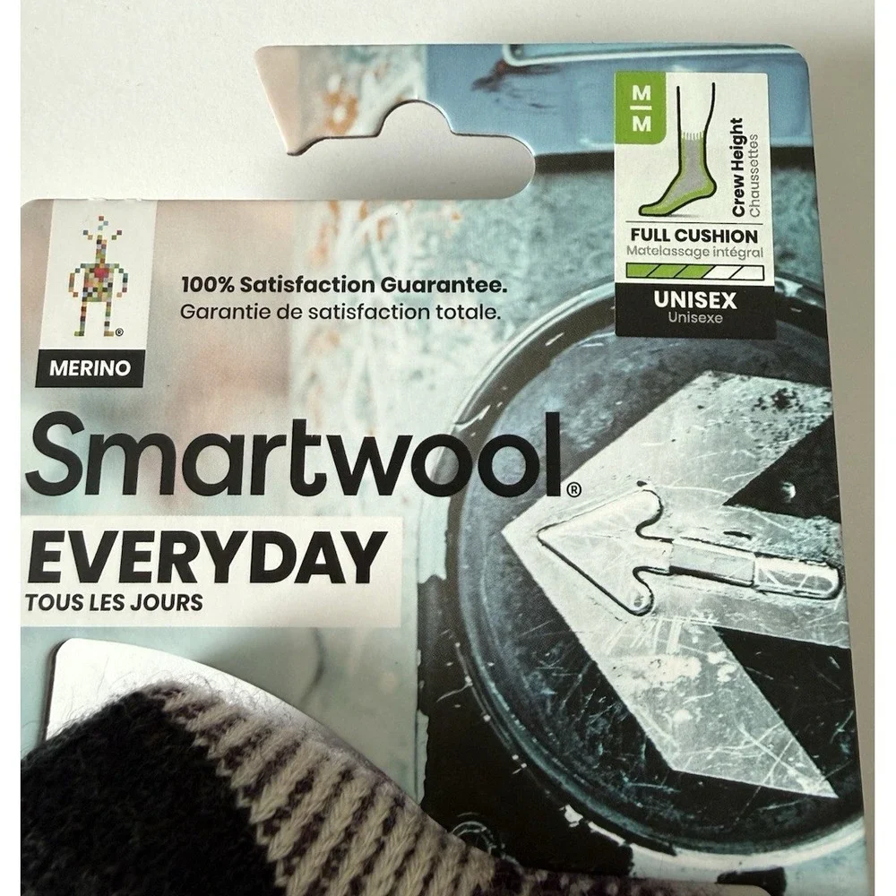 Smartwool Everyday Cable Crew Unisex Medium Full Cushion Purple Pattern NEW